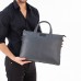 Кожаная деловая сумка для ноутбука Bolton Grey/Black