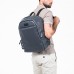 Кожаный мужской рюкзак для ноутбука Faber Grey/Black